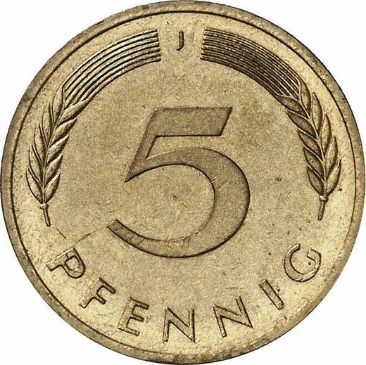 Аверс монеты - 5 пфеннигов 1981 года J - цена  монеты - Германия, ФРГ