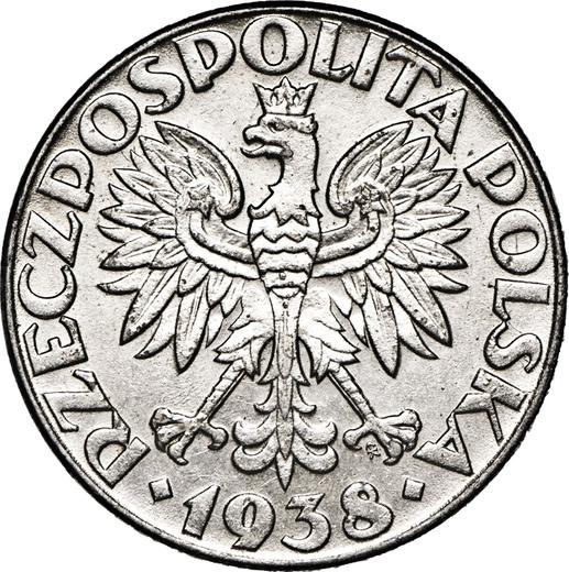 Аверс монеты - 50 грошей 1938 года Никелированное железо - цена  монеты - Польша, Немецкая оккупация