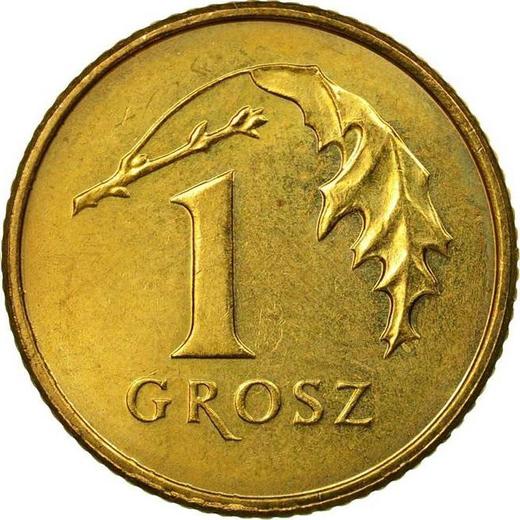 Revers 1 Groschen 2009 MW - Münze Wert - Polen, III Republik Polen nach Stückelung