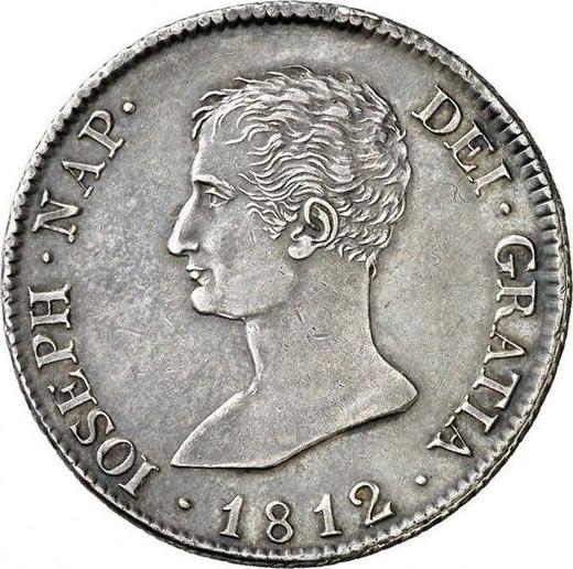 Obverse 10 Reales 1812 M RN - Silver Coin Value - Spain, Joseph Bonaparte