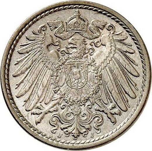 Reverso 5 Pfennige 1901 J "Tipo 1890-1915" - valor de la moneda  - Alemania, Imperio alemán