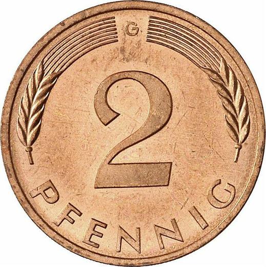 Anverso 2 Pfennige 1978 G - valor de la moneda  - Alemania, RFA