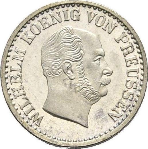 Аверс монеты - 1 серебряный грош 1867 года C - цена серебряной монеты - Пруссия, Вильгельм I