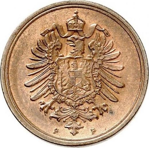 Reverso 1 Pfennig 1889 F "Tipo 1873-1889" - valor de la moneda  - Alemania, Imperio alemán