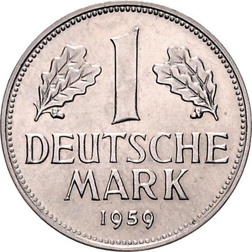 Obverse 1 Mark 1959 J One-sided strike -  Coin Value - Germany, FRG