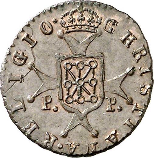 Reverso Medio maravedí 1818 PP - valor de la moneda  - España, Fernando VII