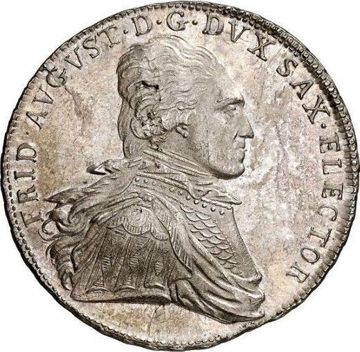 Аверс монеты - Пробный Талер 1807 года S.G.H. - цена серебряной монеты - Саксония-Альбертина, Фридрих Август I