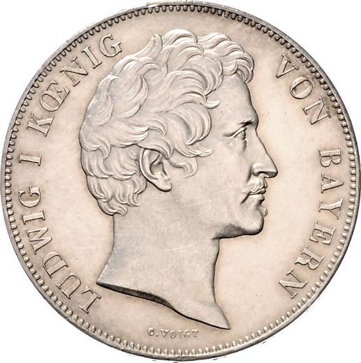 Аверс монеты - 2 талера 1845 года "Рождение двух внуков" - цена серебряной монеты - Бавария, Людвиг I