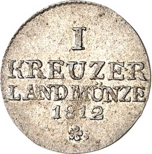 Reverso 1 Kreuzer 1812 - valor de la moneda de plata - Sajonia-Meiningen, Bernardo II