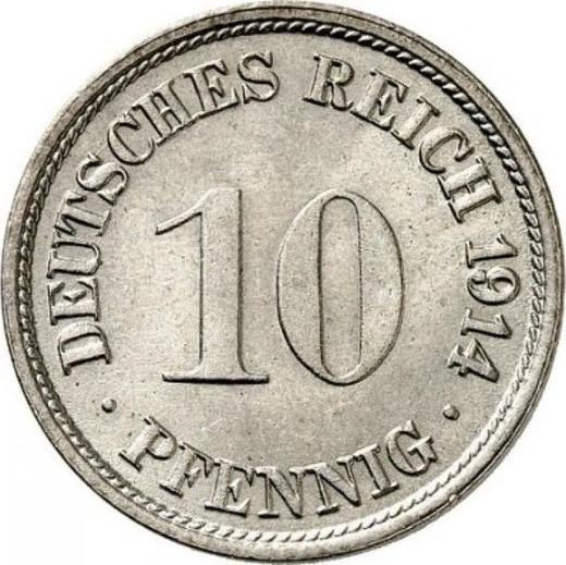 Avers 10 Pfennig 1914 F "Typ 1890-1916" - Münze Wert - Deutschland, Deutsches Kaiserreich