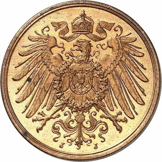 Реверс монеты - 2 пфеннига 1911 года J "Тип 1904-1916" - цена  монеты - Германия, Германская Империя