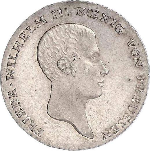 Obverse 1/6 Thaler 1816 B "Type 1809-1818" - Silver Coin Value - Prussia, Frederick William III