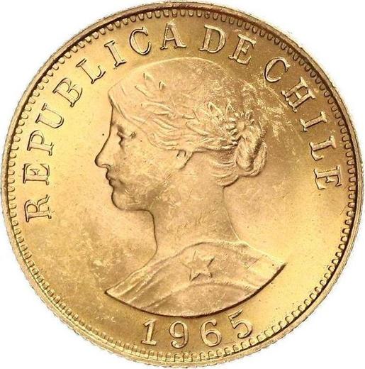 Аверс монеты - 50 песо 1965 года So - цена золотой монеты - Чили, Республика