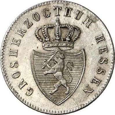 Anverso 1 Kreuzer 1842 - valor de la moneda de plata - Hesse-Darmstadt, Luis II