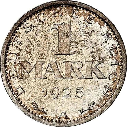 Reverso 1 marco 1925 A "Tipo 1924-1925" - valor de la moneda de plata - Alemania, República de Weimar