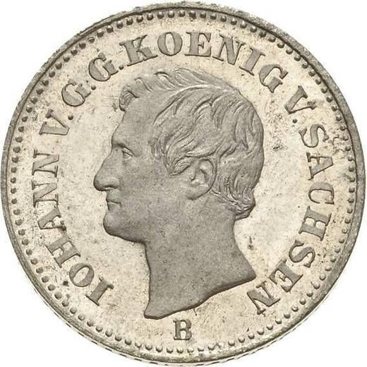 Anverso 1 nuevo grosz 1867 B "Tipo 1867-1873" - valor de la moneda de plata - Sajonia, Juan