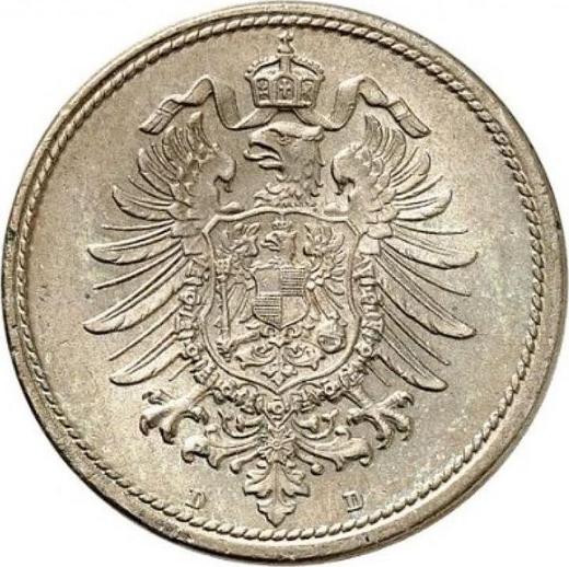 Реверс монеты - 10 пфеннигов 1875 года D "Тип 1873-1889" - цена  монеты - Германия, Германская Империя