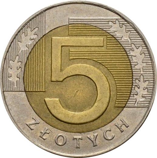 Reverse 5 Zlotych 1994 MW "Type 1994-2019" - Poland, III Republic after denomination