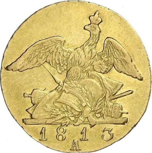 Реверс монеты - Фридрихсдор 1813 года A - цена золотой монеты - Пруссия, Фридрих Вильгельм III