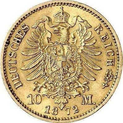 Reverso 10 marcos 1872 C "Prusia" - valor de la moneda de oro - Alemania, Imperio alemán
