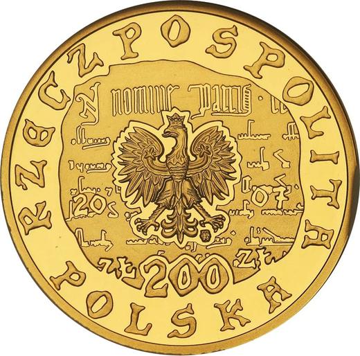 Obverse 200 Zlotych 2007 MW RK "750th Anniversary of the granting municipal rights to Krakow" - Gold Coin Value - Poland, III Republic after denomination