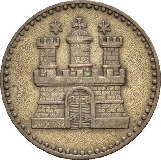 Obverse Dreiling 1855 A -  Coin Value - Hamburg, Free City