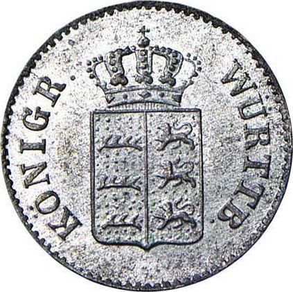 Anverso 1 Kreuzer 1855 - valor de la moneda de plata - Wurtemberg, Guillermo I