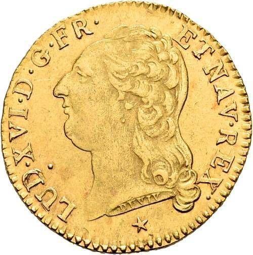 Аверс монеты - Луидор 1787 года W Лилль - цена золотой монеты - Франция, Людовик XVI