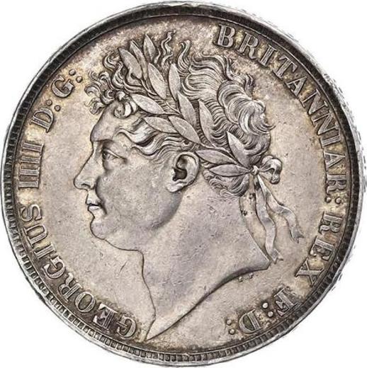Аверс монеты - 1 крона 1822 года BP SECUNDO - цена серебряной монеты - Великобритания, Георг IV