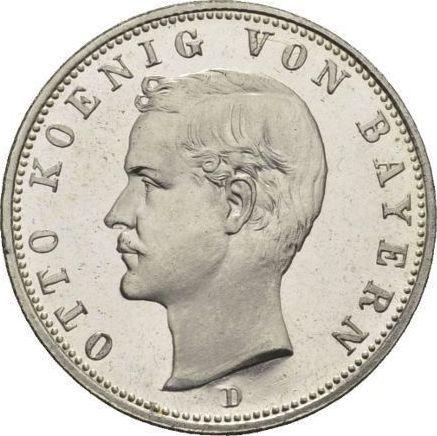 Anverso 2 marcos 1906 D "Bavaria" - valor de la moneda de plata - Alemania, Imperio alemán