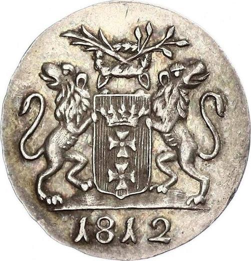 Obverse 1 Grosz 1812 M "Danzig" Silver - Silver Coin Value - Poland, Free City of Danzig