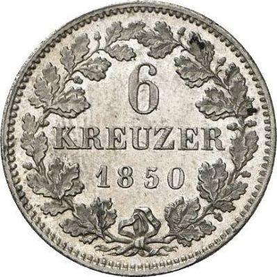 Rewers monety - 6 krajcarów 1850 - cena srebrnej monety - Bawaria, Maksymilian II