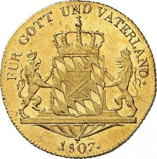 Rewers monety - Dukat 1807 - cena złotej monety - Bawaria, Maksymilian I