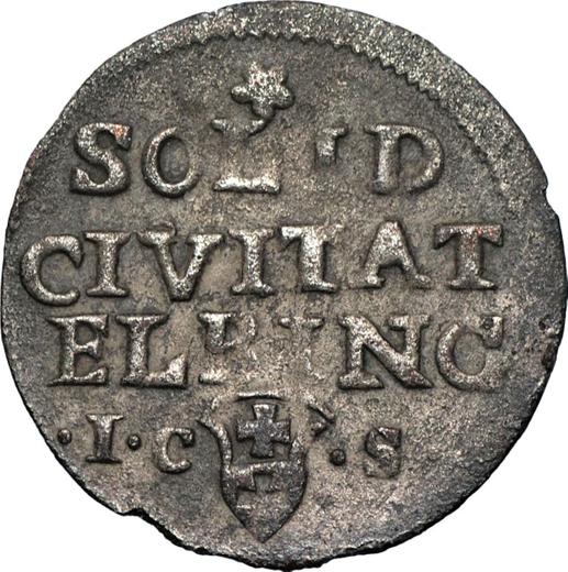 Rewers monety - Szeląg 1763 ICS "Elbląski" - cena  monety - Polska, August III