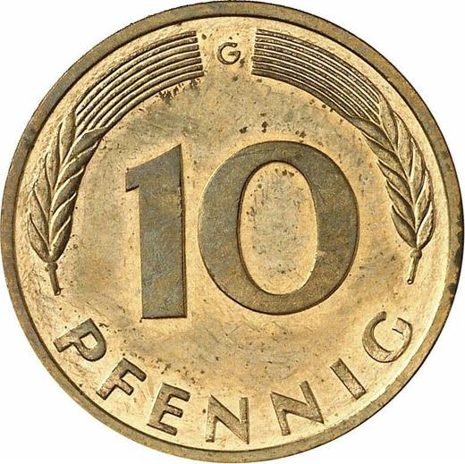 Obverse 10 Pfennig 1995 G - Germany, FRG