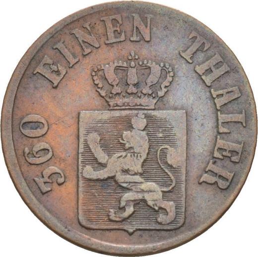 Anverso Heller 1852 - valor de la moneda  - Hesse-Cassel, Federico Guillermo