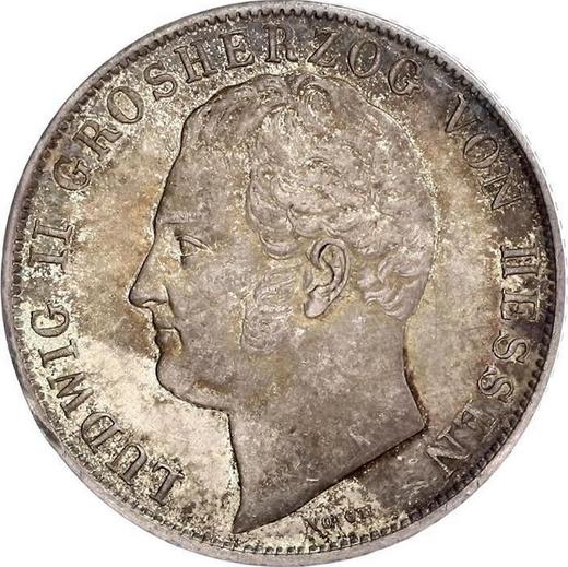Anverso 1 florín 1847 - valor de la moneda de plata - Hesse-Darmstadt, Luis II