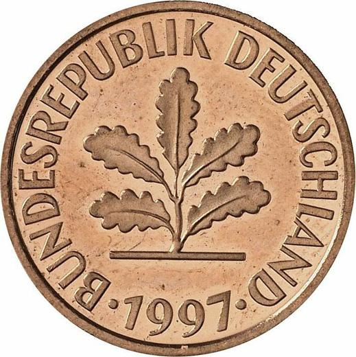 Reverso 2 Pfennige 1997 A - valor de la moneda  - Alemania, RFA
