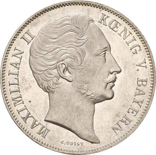 Awers monety - 1 gulden 1858 - cena srebrnej monety - Bawaria, Maksymilian II