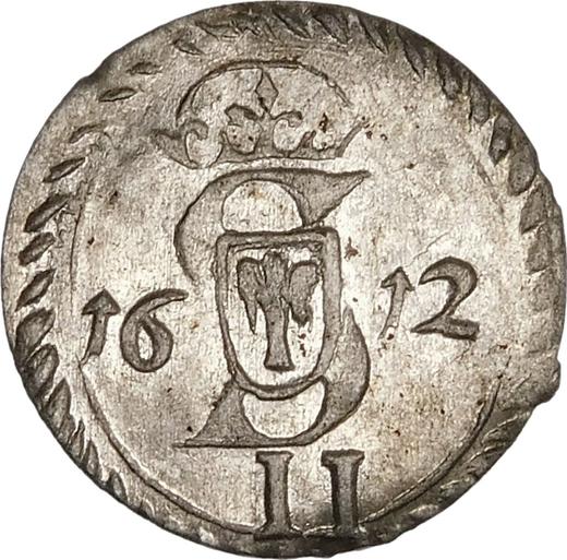 Аверс монеты - Двойной денарий 1612 года "Литва" - цена серебряной монеты - Польша, Сигизмунд III Ваза