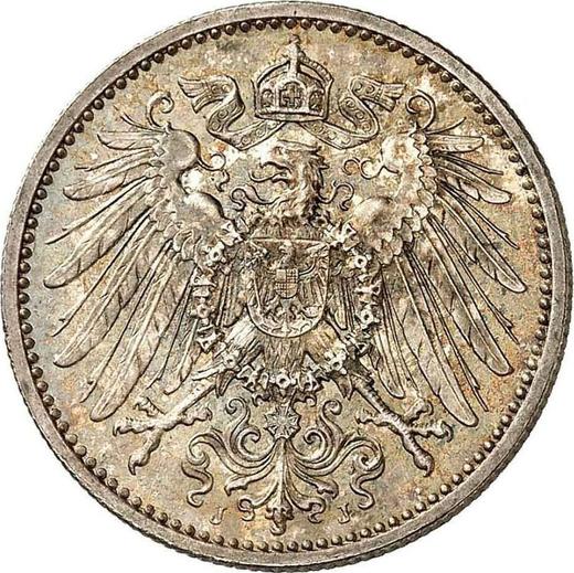 Reverso 1 marco 1892 J "Tipo 1891-1916" - valor de la moneda de plata - Alemania, Imperio alemán