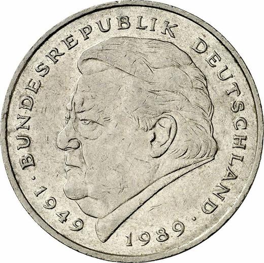 Awers monety - 2 marki 1994 D "Franz Josef Strauss" - cena  monety - Niemcy, RFN