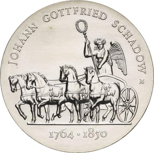 Obverse 10 Mark 1989 A "Johann Gottfried Shadow" - Silver Coin Value - Germany, GDR