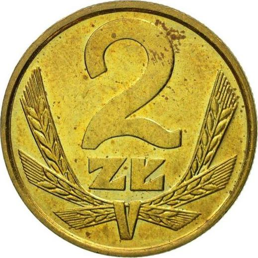 Reverso 2 eslotis 1985 MW - valor de la moneda  - Polonia, República Popular