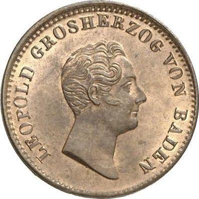 Anverso 1 Kreuzer 1841 - valor de la moneda  - Baden, Leopoldo I de Baden