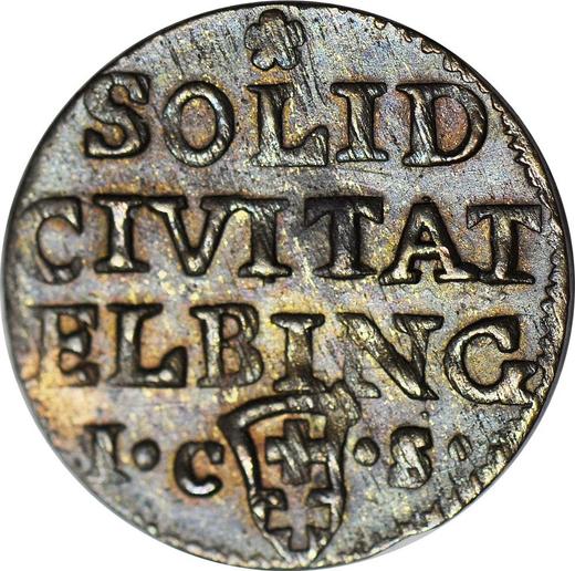 Rewers monety - Szeląg 1763 FLS "Elbląski" - cena  monety - Polska, August III