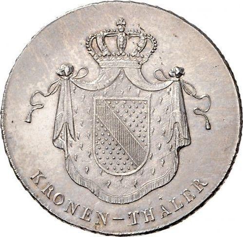 Reverso Tálero 1820 - valor de la moneda de plata - Baden, Luis I