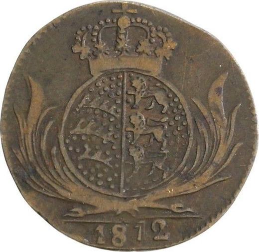 Rewers monety - 6 krajcarów 1812 - cena srebrnej monety - Wirtembergia, Fryderyk I