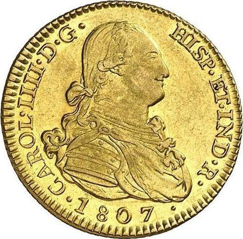 Obverse 2 Escudos 1807 M AI - Spain, Charles IV