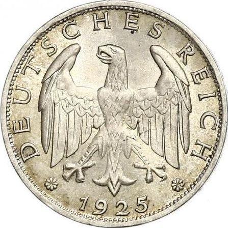 Аверс монеты - 1 рейхсмарка 1925 года F - цена серебряной монеты - Германия, Bеймарская республика